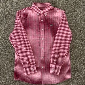 Vineyard Vines LS red and white dress shirt